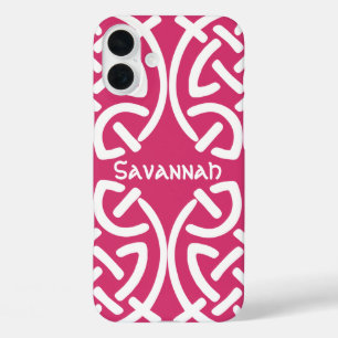 Celtic Knot Pattern Any Color Personalized iPhone 16 Plus Case