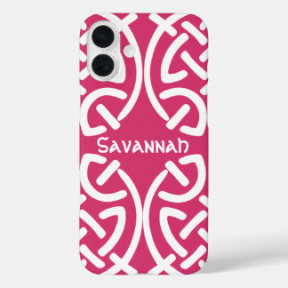 Celtic Knot Pattern Any Color Personalized iPhone 16 Plus Case