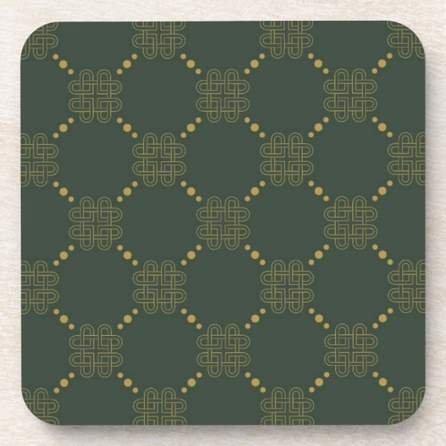 Celtic Knot Pattern Beverage Coaster (Front)