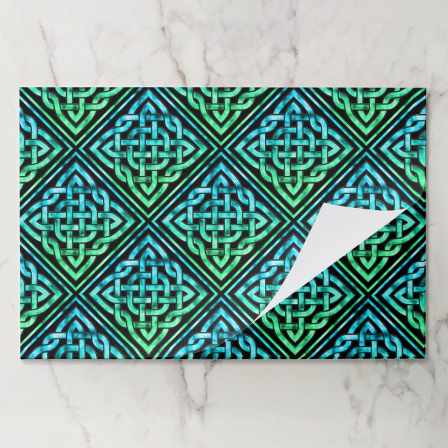 Celtic Knot Pattern Large Tearaway Placemats (Folded)