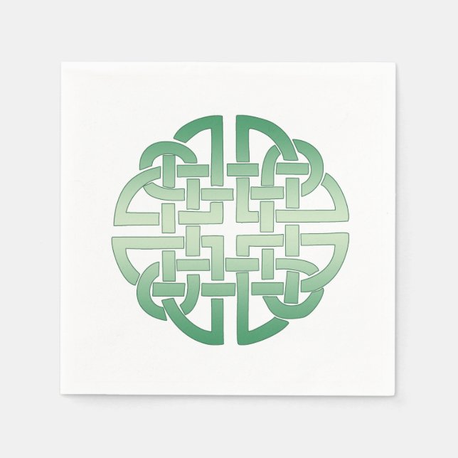 Celtic Knot Pattern on editable background color Napkins (Front)