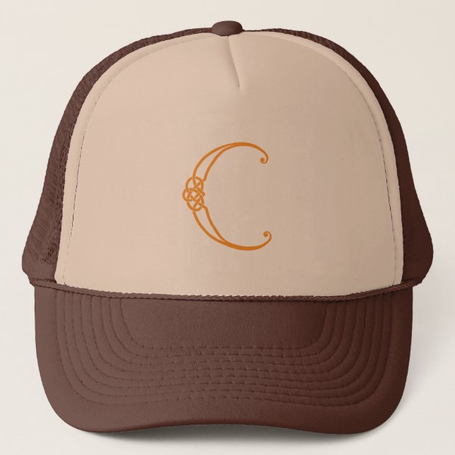 Celtic Knot Personalized Initial C Trucker Hat (Front)