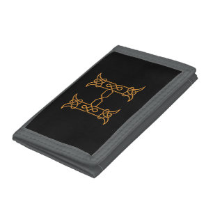Celtic Knot Personalized Initial H Leather Wallet 