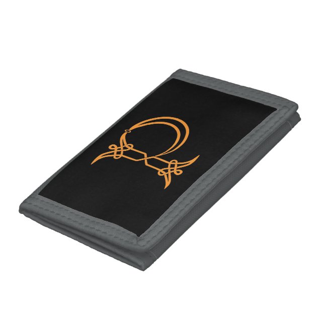 Celtic Knot Personalized Initial P Leather Wallet  (Bottom)