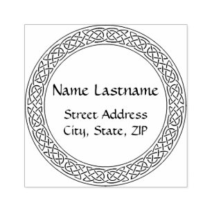 Celtic Knot personalized rubber stamp