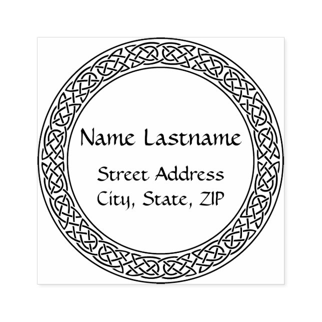 Celtic Knot personalized rubber stamp (Imprint)