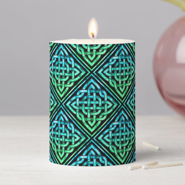 Celtic Knot Pillar Candle (In Situ)