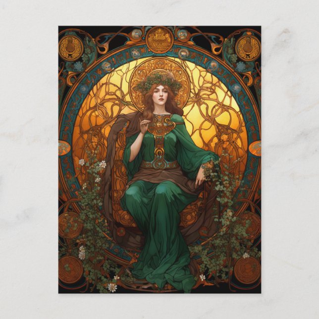 Celtic Knot Queen Colorful Knotwork Postcard (Front)