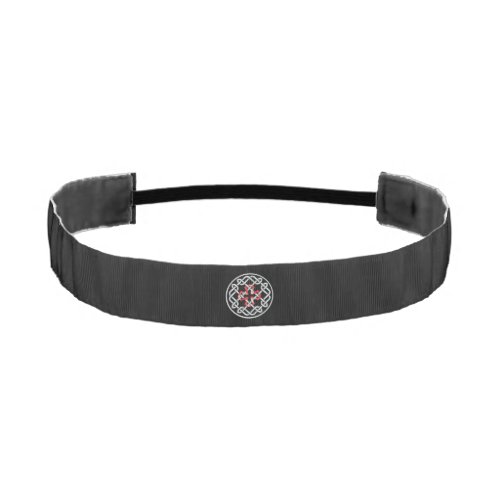 Celtic Knot Red Metallic Athletic Headband