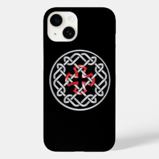 Celtic Knot Red Metallic iPhone 14 Case