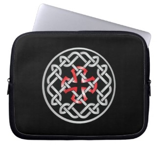 Celtic Knot Red Metallic Laptop Sleeve