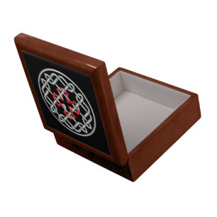 Celtic Knot Red Metallic Large Jewelry Box