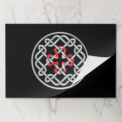 Celtic Knot Red Metallic Large Tearaway Place Mats