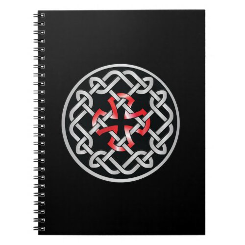 Celtic Knot Red Metallic Notebook