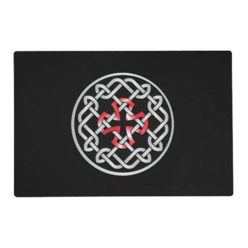 Celtic Knot Red Metallic Placemat