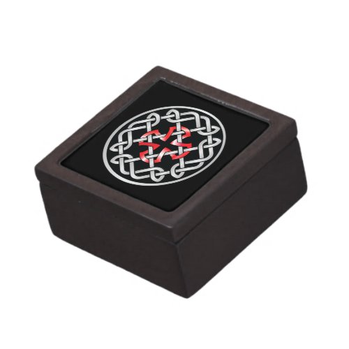 Celtic Knot Red Metallic Small Gift Box