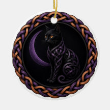 Celtic Knot Samhain Black Cat Halloween