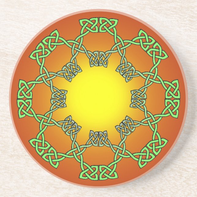 Celtic Knot Sandstone Coaster (Front)