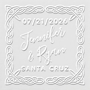 Celtic Knot Save the Date – Custom Names & Date Embosser