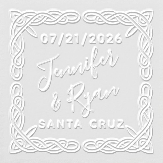 Celtic Knot Save the Date – Custom Names & Date Embosser (Design)