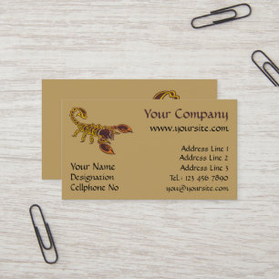 Celtic Knot Scorpion Business Card