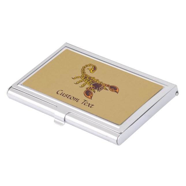 Celtic Knot Scorpion Business Card Case (Front)