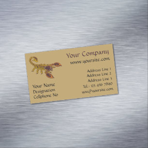 Celtic Knot Scorpion Business Card Magnet