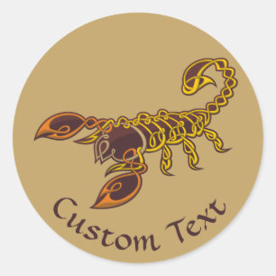 Celtic Knot Scorpion Classic Round Sticker