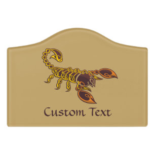 Celtic Knot Scorpion Door Sign