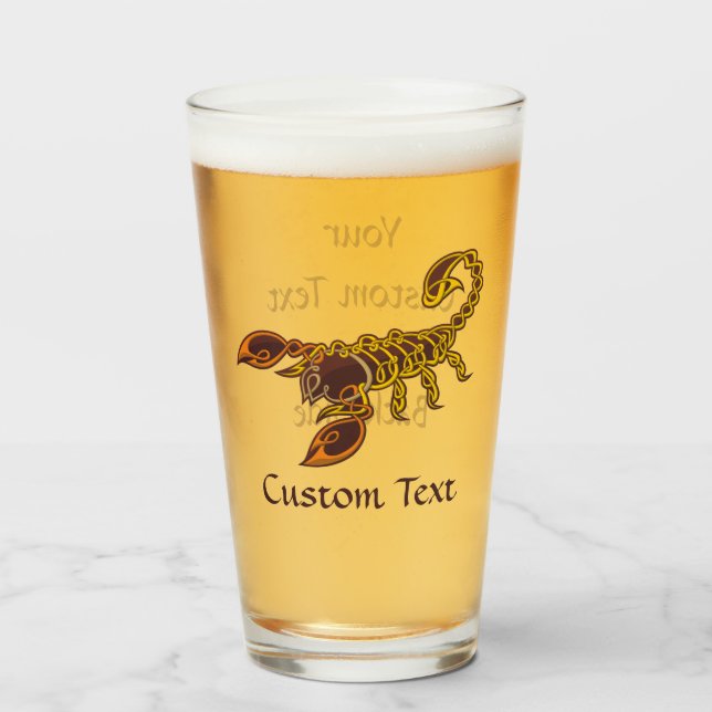 Celtic Knot Scorpion Glass (Front Filled)