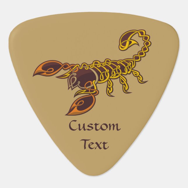 Celtic Knot Scorpion Guitar Pick (Front)