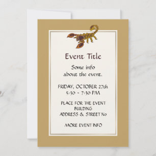 Celtic Knot Scorpion Invitation