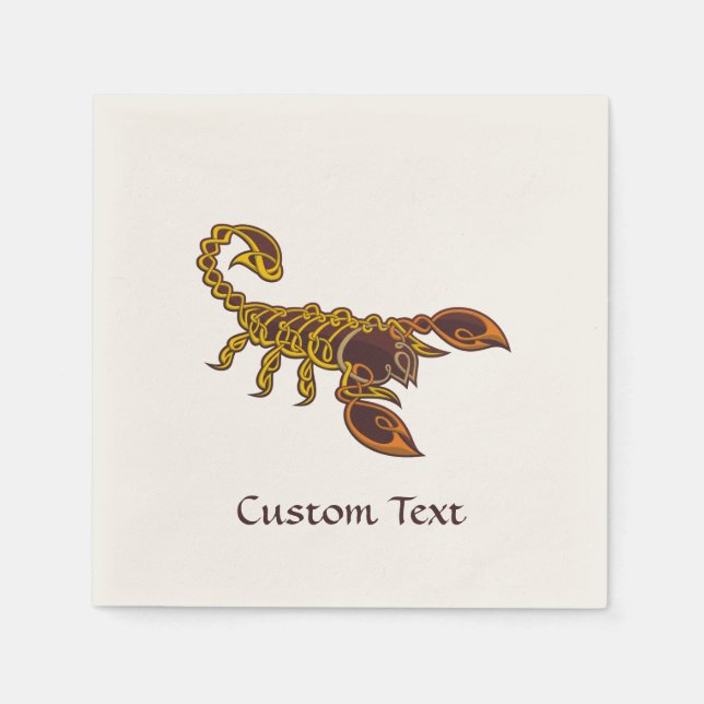 Celtic Knot Scorpion Napkins (Front)