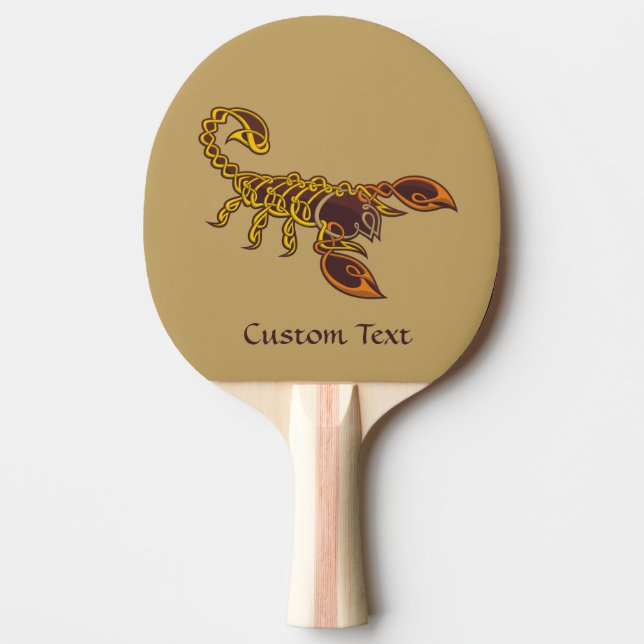 Celtic Knot Scorpion Ping Pong Paddle (Front)