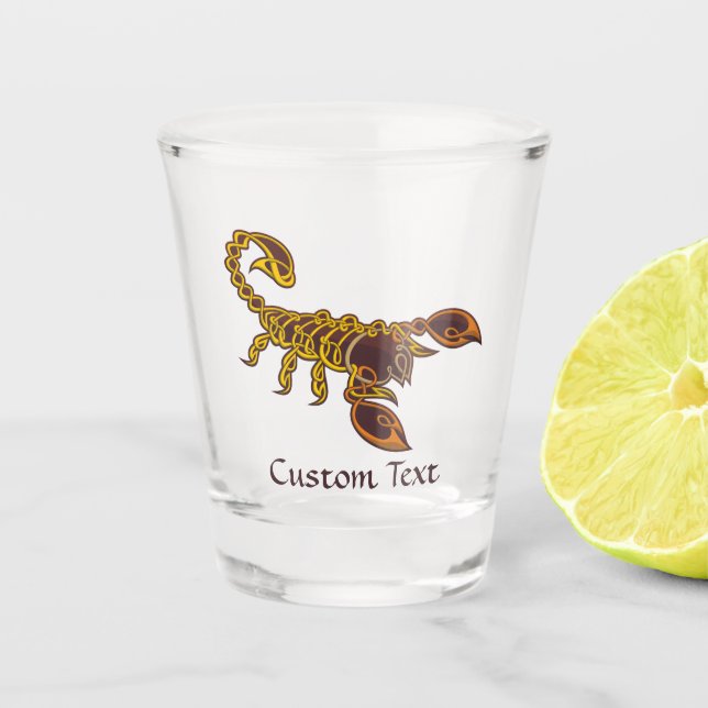 Celtic Knot Scorpion Shot Glass (Front)