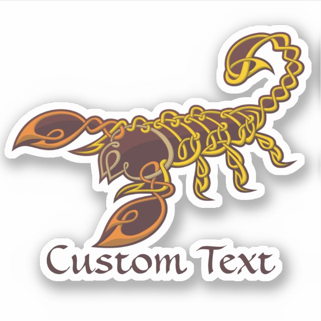 Celtic Knot Scorpion Sticker (Front)