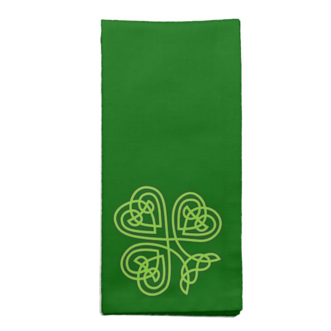 celtic knot shamrock cloth napkin (Folded)