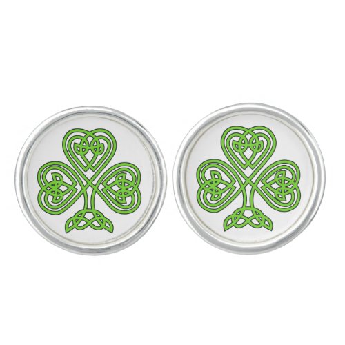 Celtic Knot Shamrock Cufflinks