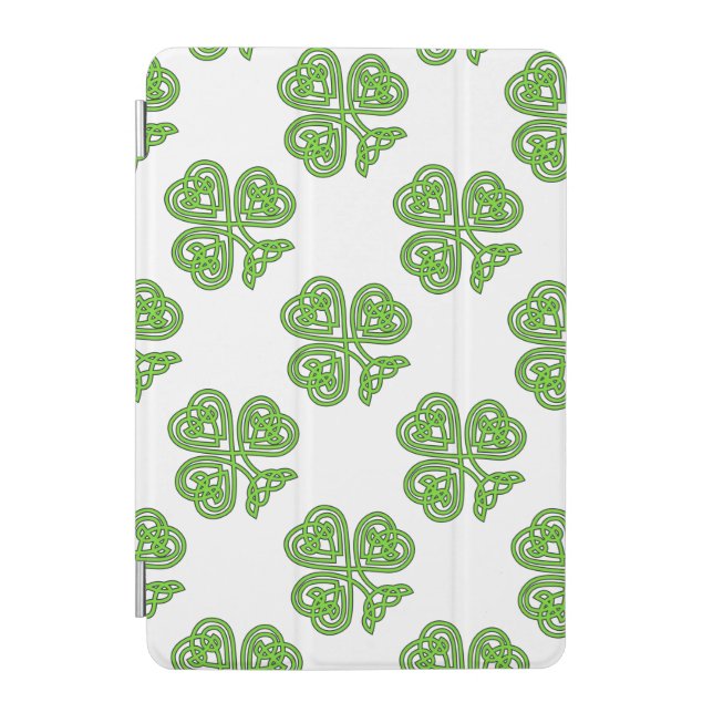 Celtic Knot Shamrock Green iPad Mini Cover (Front)