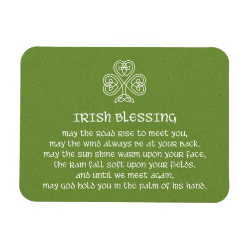 Celtic Knot Shamrock Irish Blessing Magnet