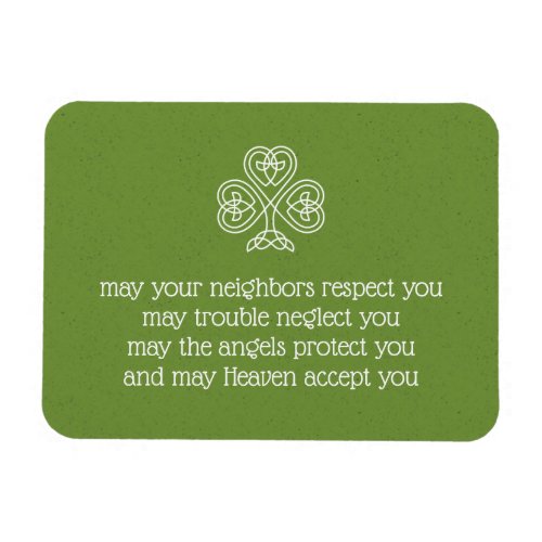 Celtic Knot Shamrock Irish Blessings 2 Magnet