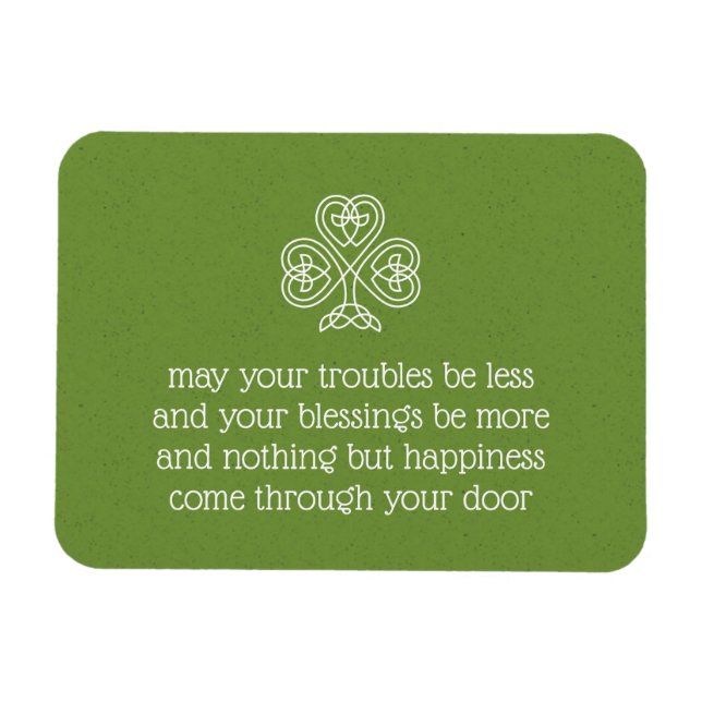 Celtic Knot Shamrock Irish Blessings 3 Magnet (Horizontal)