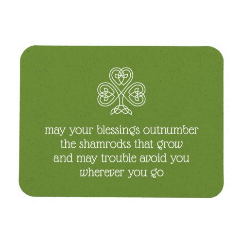 Celtic Knot Shamrock Irish Blessings Magnet