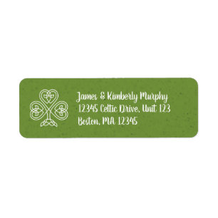Celtic Knot Shamrock Label