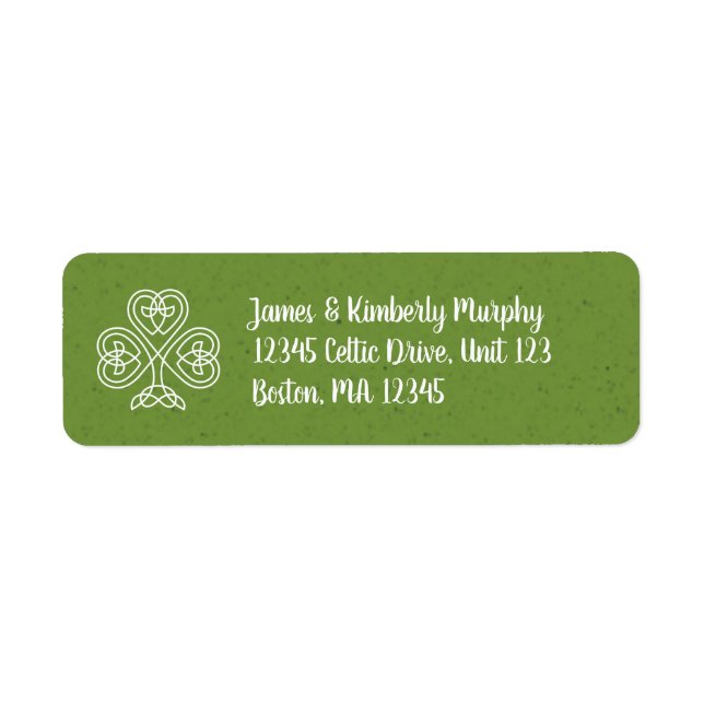 Celtic Knot Shamrock Label (Front)