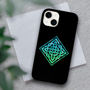 Celtic Knot - Single Blue Green iPhone 14 Case