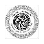 Celtic Knot &amp; Spiral Personalized Rubber Stamp at Zazzle
