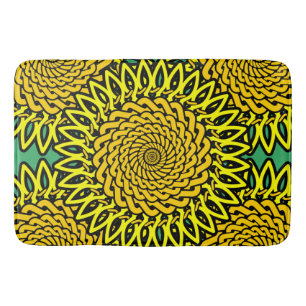 Celtic Knot Sunflower Pattern Bath Mat