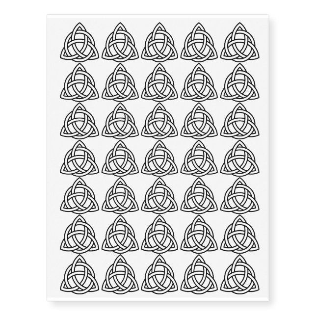 Celtic Knot Symbol Design Temporary Tattoos (Front)