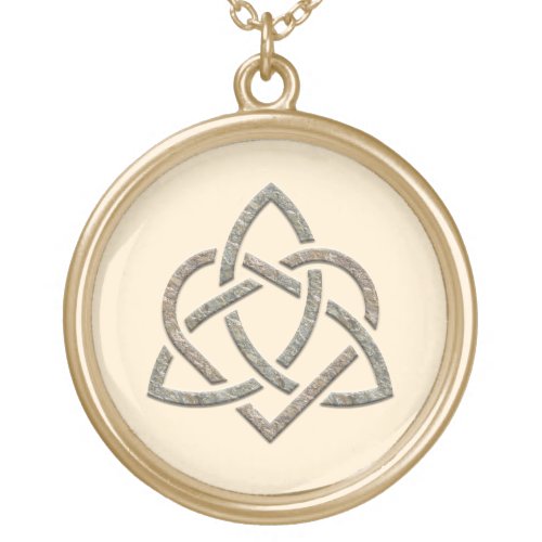 Celtic Knot Symbol Gold Plated Necklace